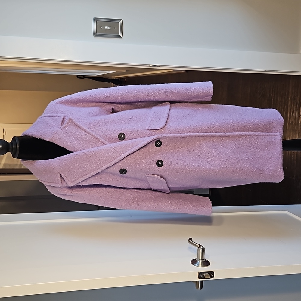 BCBG Generation Coat, Lavender, Polyester, Size Large